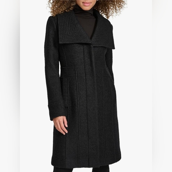 NEW! Kenneth Cole Black Wool Coat Size M - Picture 14 of 14